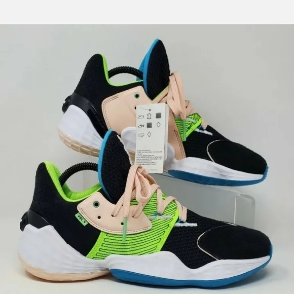 Adidas Harden VOL. 4 GCA FY0874 Black Coral Pink Signal Green Men's Size 7.5 New