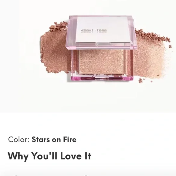 About Face Light Lock Powder Glass Finish Stars on Fire New in box