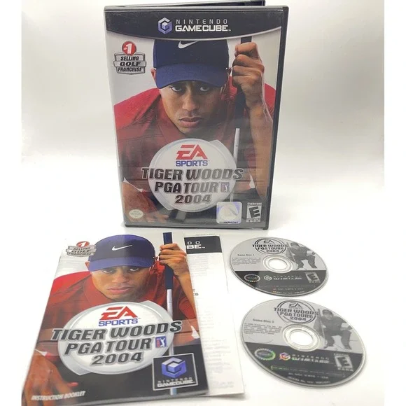 Tiger Woods PGA Tour 2004 Nintendo GameCube CIB with Manual + Insert Tested