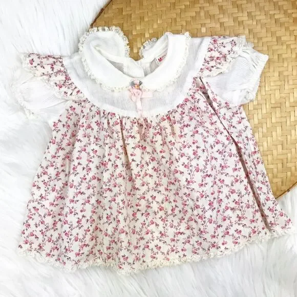 Vintage‎ 70’s baby cottagecore floral tunic top