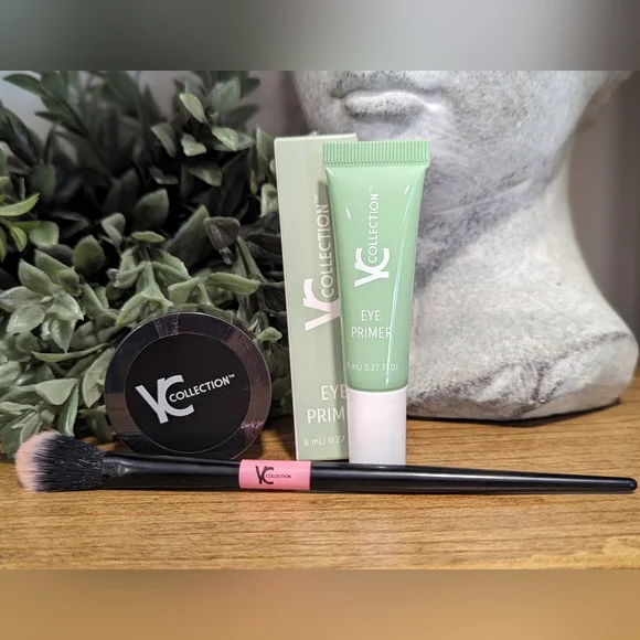 YC Collection Bundle of Eye Primer, Luminous Setting Powder in Honey + Brush