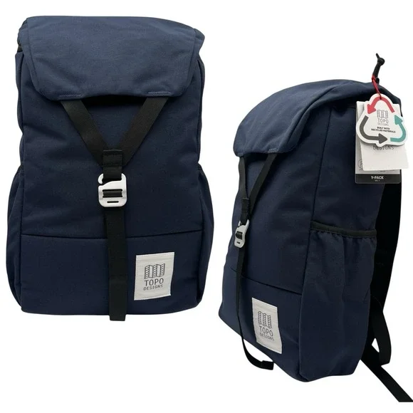 Topo Designs Men's Y-Pack 24L Backpack Navy Blue Fits 15