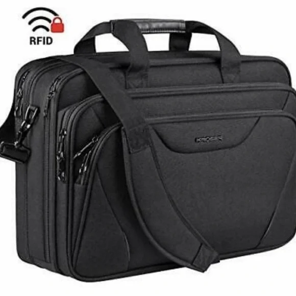 Kroeber Laptop Bag Premium Laptop Briefcase Fits up to 17.3 in Laptop Expands