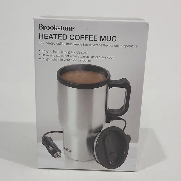NIB Brookstone heated coffee mug