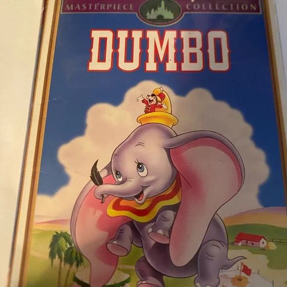 Disney Dumbo VHS Cover — Blue, Purple, Pink, Red, Yellow