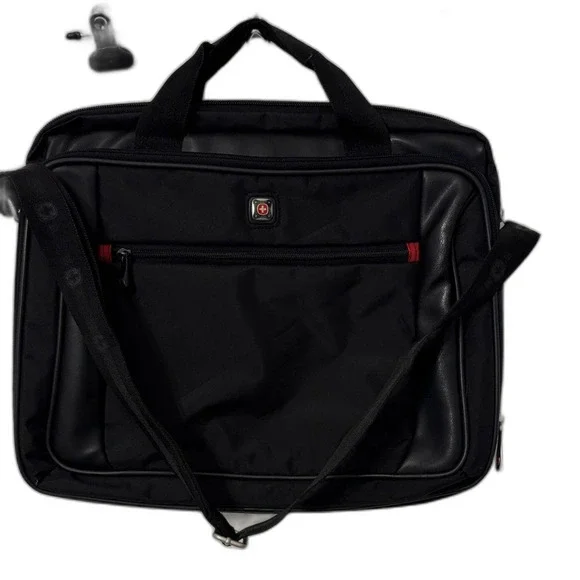 SwissGear Black Laptop Bag with Red Accents 16 x 14