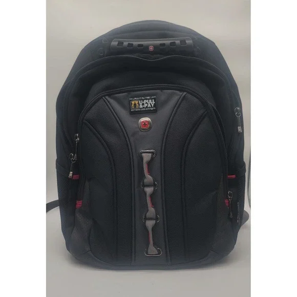 Wenger‎ Industrial /Work Style Laptop Backpack Black Travel School Work Bag