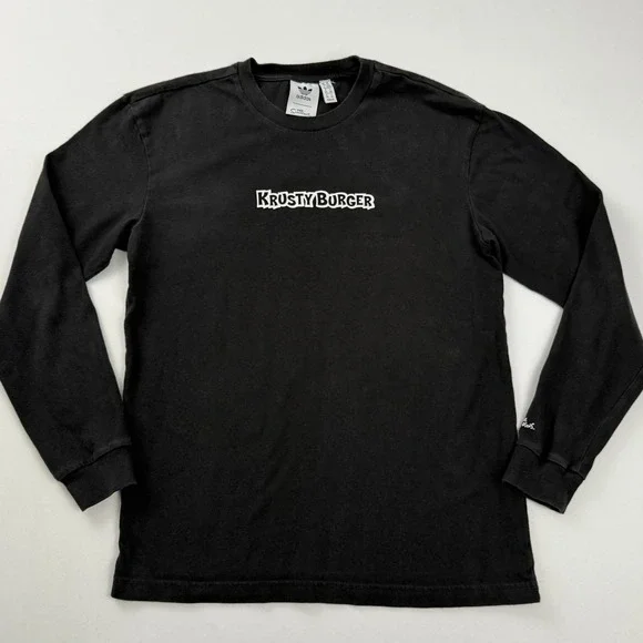 Adidas Krusty Burger Long‎ Sleeve The Simpsons Graphic Tee XS