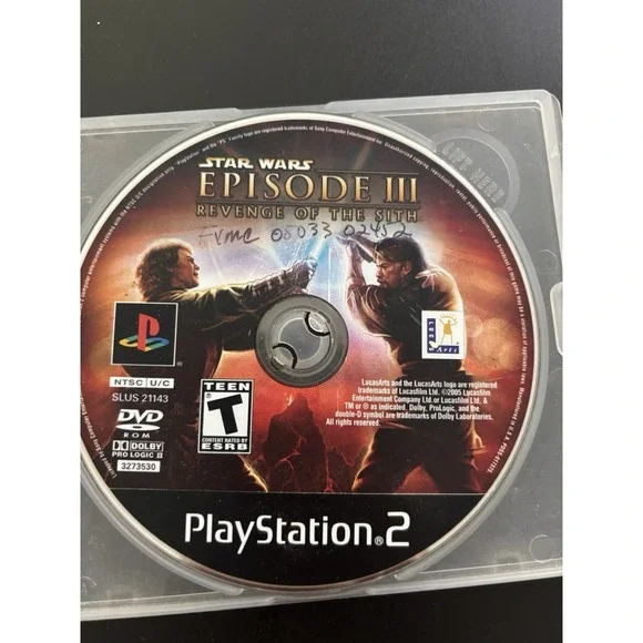 Star Wars Episode III 3 Revenge of the Sith (PlayStation 2, 2005) PS2 Disc Only!