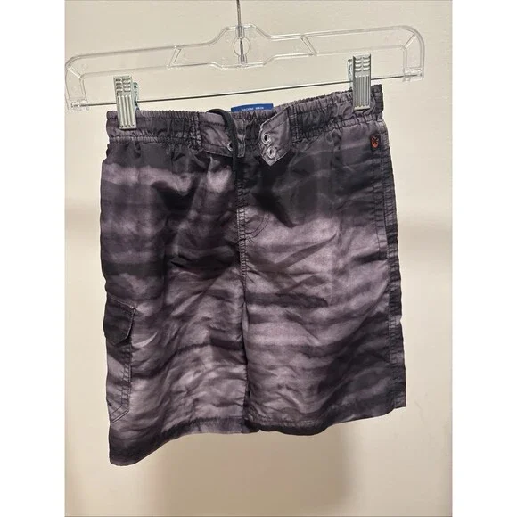 Boys Grey Striped Hue Swim Shorts Size Xl Nbn Gear