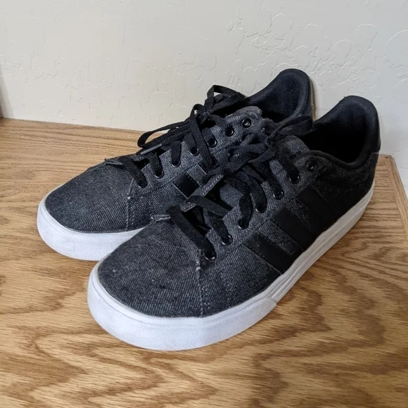 Adidas Grey/Black Stripe Sneakers