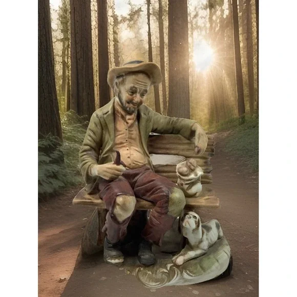 HOBO Bench‎ Pipe Dog Fine Quality Porcelain Very Nice!