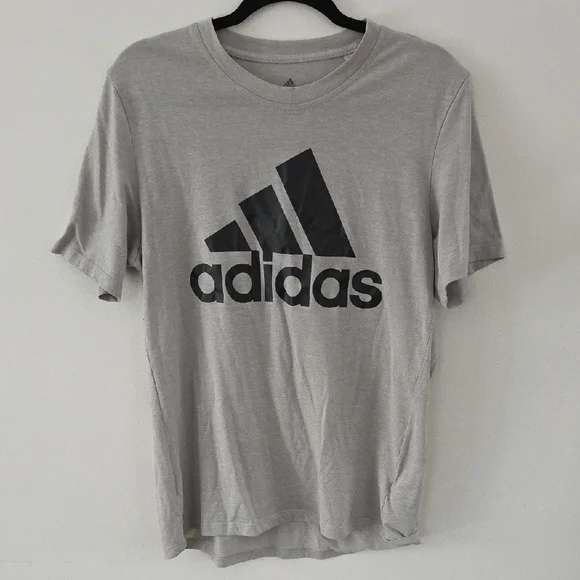 Adidas Black Logo Gray Men's Tee