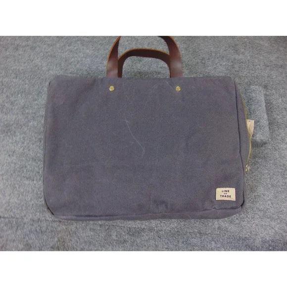 Line of Trade Laptop Bag Mens OS Canvas Gray Solid Messenger Work Briefcase Tech