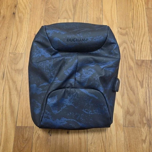 Duchamp London Anti-Theft Laptop Tablet Backpack Sleek Blue Black Design USB‎