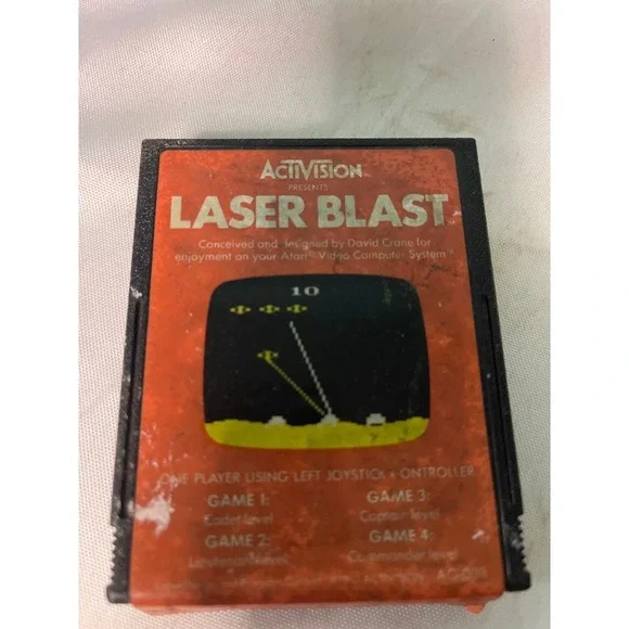 Vintage Activision Laser Blast Atari 2600 Game‎ Cartridge Retro Gaming Classic