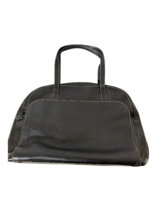 Lodis‎ Leather Black Compartment Zipper Computer Laptop Shoulder Bag