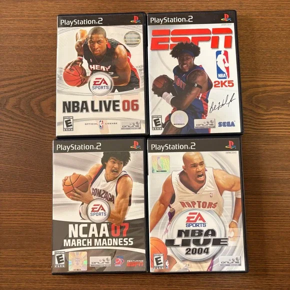 EA Sports &‎ Sega Basketball Bundle PS2 Good NBA Live 2K5 NCAA 07 Set