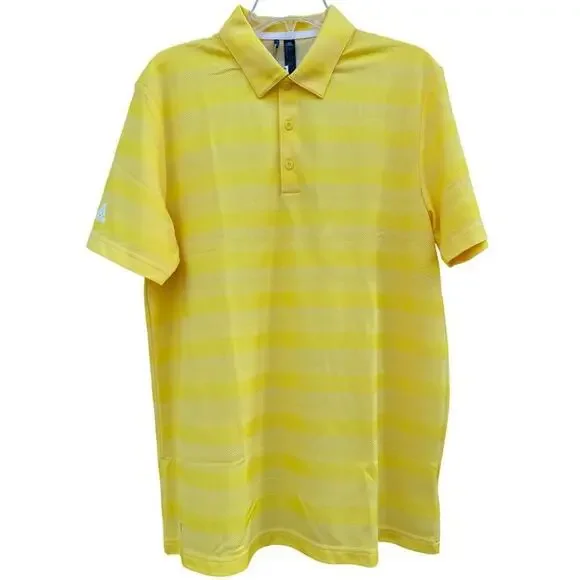 Adidas Golf Polo Yellow Medium NWT