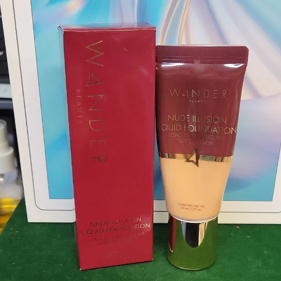 Wander Beauty Nude Illusion Liquid Foundation 30ml New Sealed Box - Golden Tan