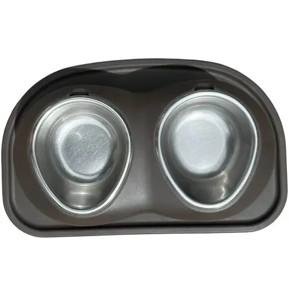 PetComfort by WeatherTech Elevated Double Dog Bowl Feeding Station w/ 2 Bowls