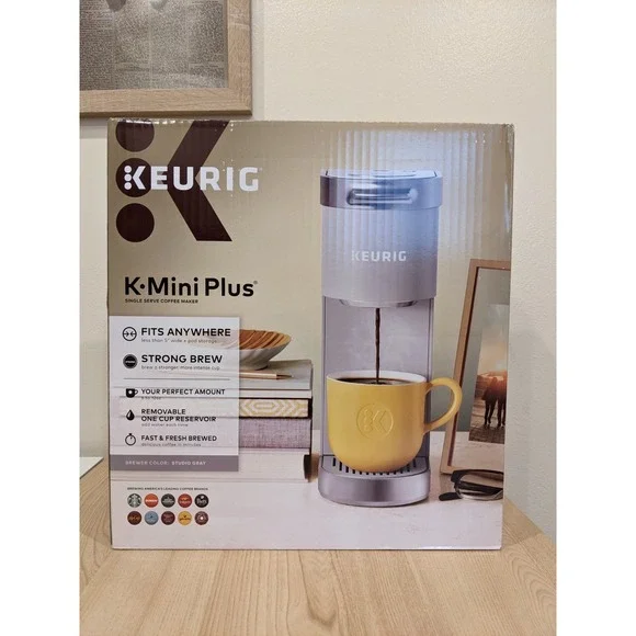 Keurig K-Mini Plus Single Serve K-Cup Pod Coffee Maker‎ Gray NEW SEALED