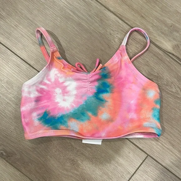 NWT J.Crew Crewcuts tie-dye bow bikini top