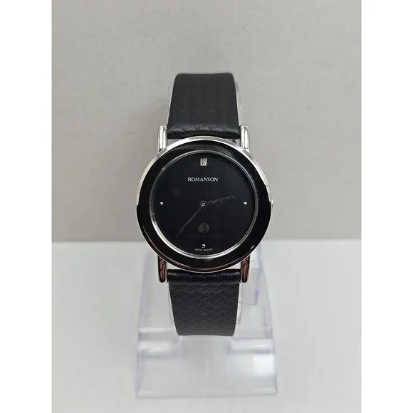 Romanson Seoul National Cemetery Black Dial Swiss Quartz Watch New Battery