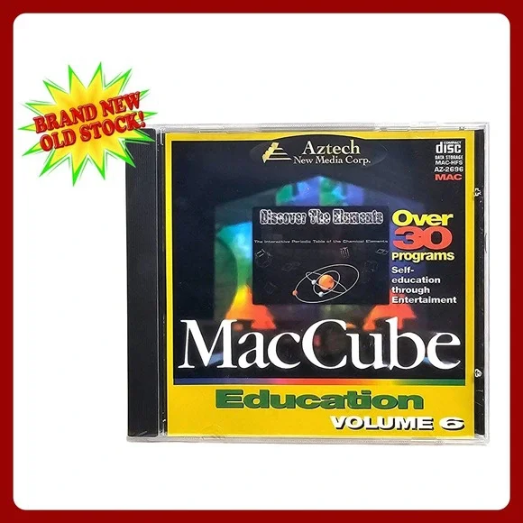 Aztech MacCube‎ Vol 6 Education Macintosh Software CD-ROM Vintage Sealed