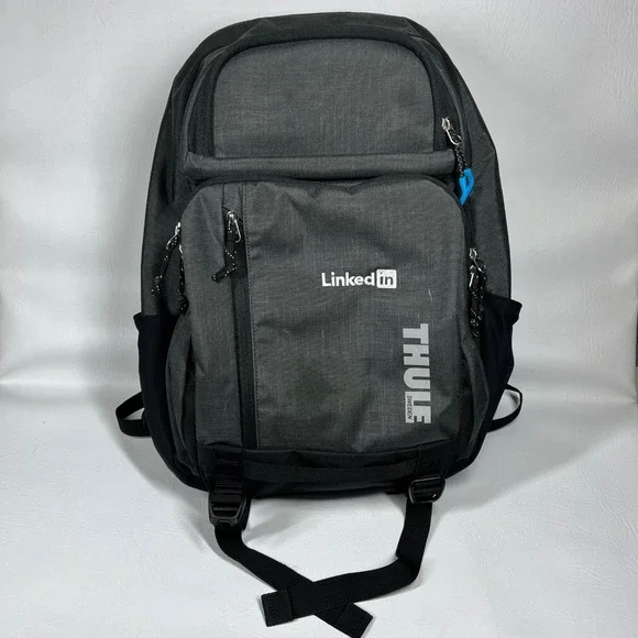 Thule LinkedIn Backpack Gray Laptop Bag Travel Commuter Daypack Tech Case