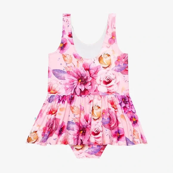 Posh Peanut Infant Swimsuit‎ Twirl Skirt Amira Floral Bathing Suit 0-3 month