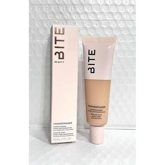 2x Bite Beauty Supercharged Color L40 Changemaker Micellar Foundation New in Box