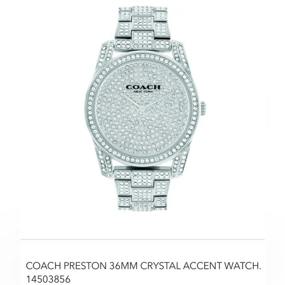 ❤️‍🔥COACH PRESTON 36MM CRYSTAL ACCENT WATCH. #14503856-NWT❤️‍🔥