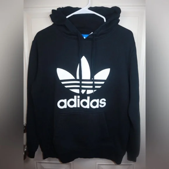 Adidas Originals Black Trefoil Hoodie SIZE MEDIUM