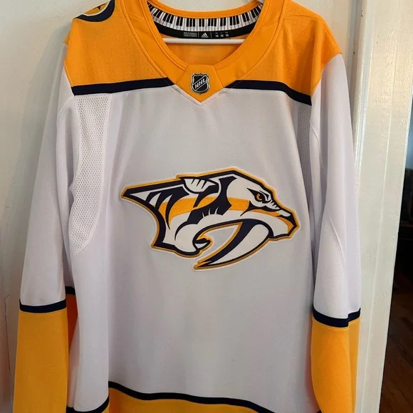 adidas White & Gold Locker Access Jersey