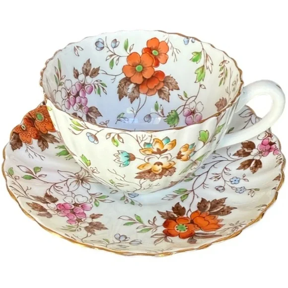 Radfords Fenton The Gatineau Bone China Floral Teacup & Saucer Made in England