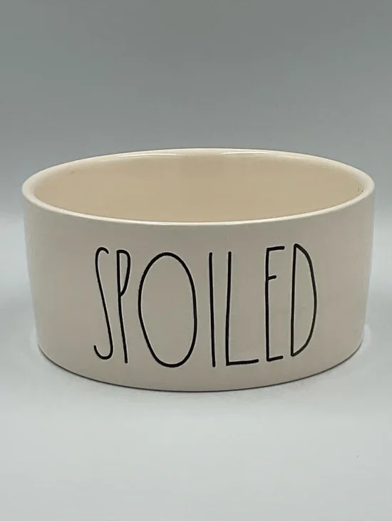 Rae Dunn “SPOILED” Ceramic Pet Bowl