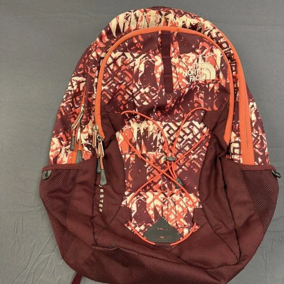 The North Face Jester Backpack Unisex Red Deep Garnet Ethnique Laptop Sleeve