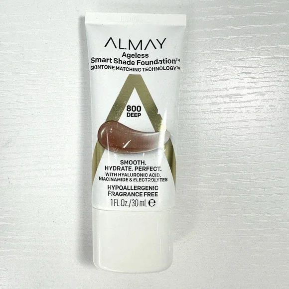 Almay Ageless Smart Shade Foundation Skintone‎ Matching Technology #500 DEEP