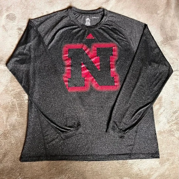 Adidas Climalite Go Big Red long sleeve men T-shirt size XL
