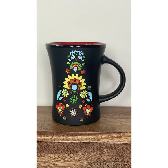 Disney Epcot Mexico World Showcase Hidden Mickey Floral DOD Coffee Mug Cup