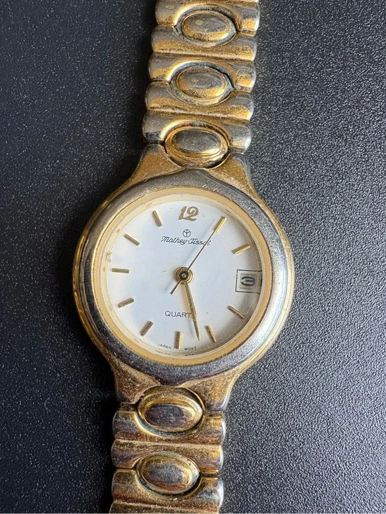 Mathey-Tissot Women’s Bi-Color Quartz Watch — White Dial