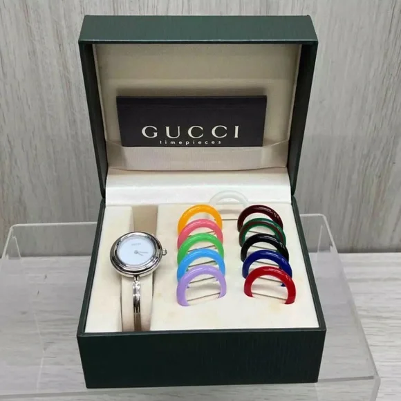 With Box Working Perfectly! Gucci Change Bezel Luxury!😍 Very very RARE!!