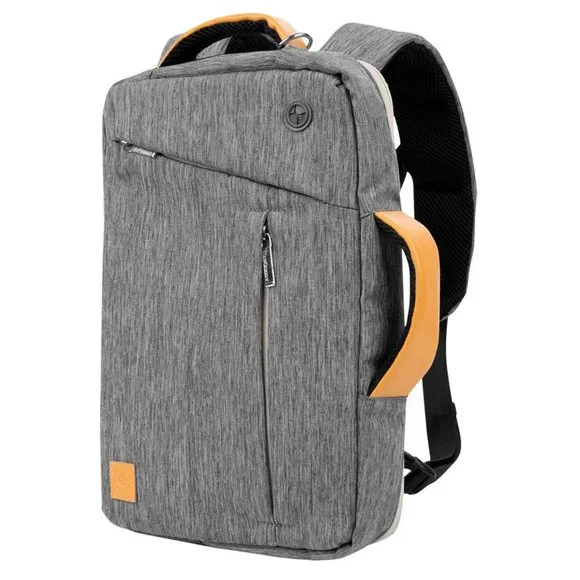 Van Goddy Hybrid 3-in-1 convertible briefcase portfolio backpack gray 14x10