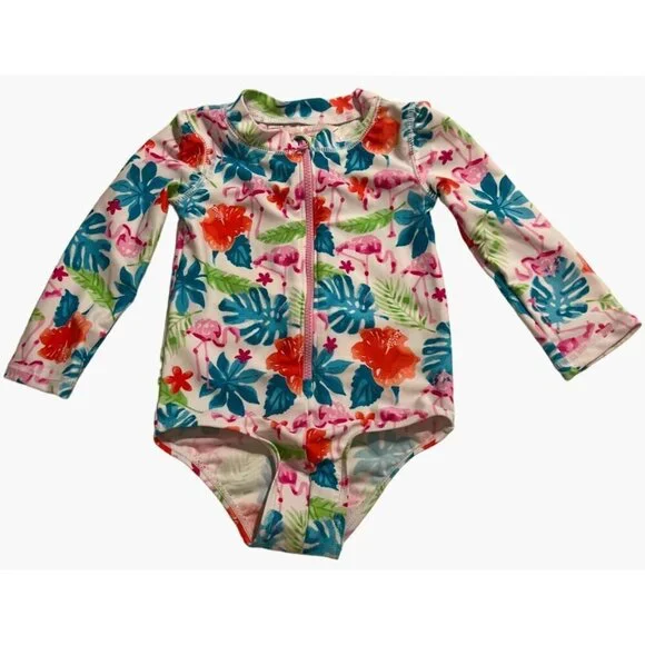 Tommy Bahama Swim Rash Guard Suit Size 12 months Long Sleeve Excellent very gent