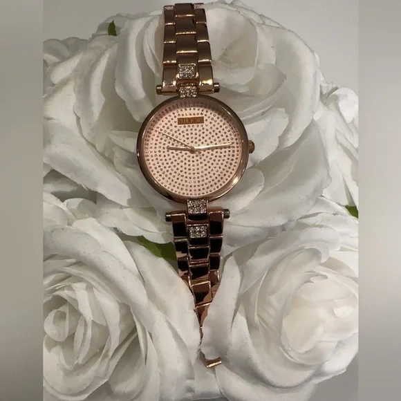 Studio Rose Gold Watch with Crystal Details