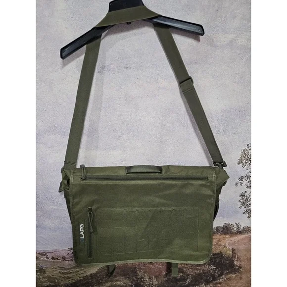 LAPG LA Police Gear Olive Green Tactical Messenger Shoulder Bag