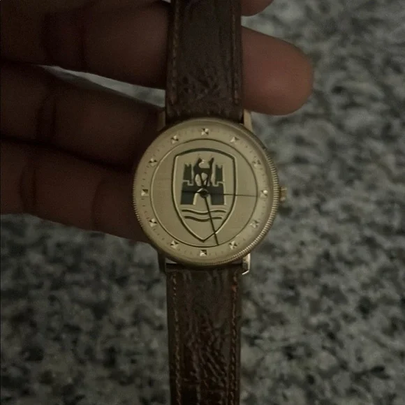 Vintage Hamilton Brown Leather Strap Watch
