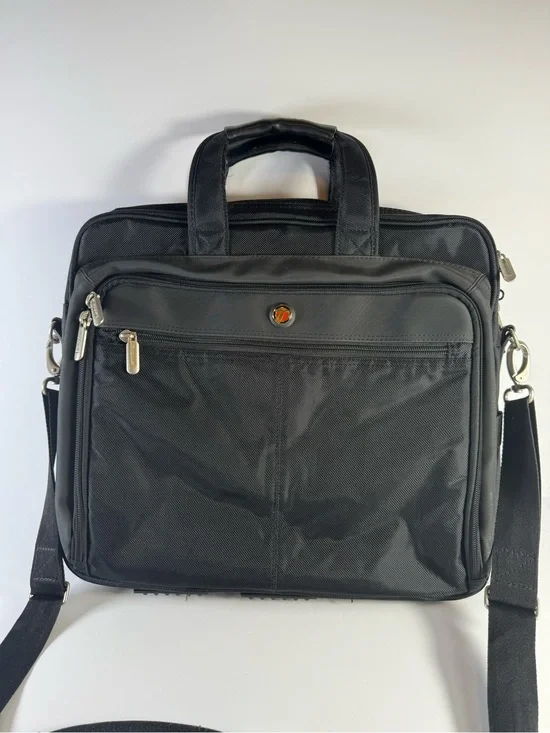 Targus Durable Black Laptop Briefcase with Shoulder Strap
