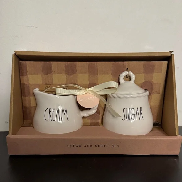Rae Dunn Cream and Sugar Set - Cream